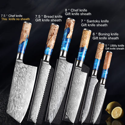 MasterCraft Pro™ - Forged Damascus Style Chef Knife Series