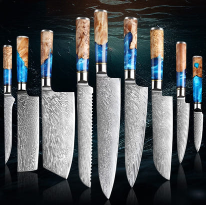MasterCraft Pro™ - Forged Damascus Style Chef Knife Series